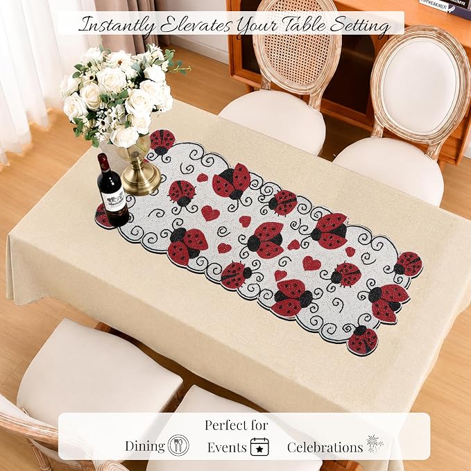 Beaded Table Runner 13 x 36 Inch - Image 5