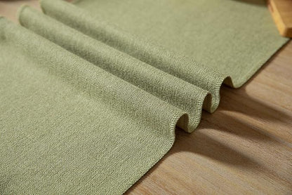 Sage Green Table Runners 90 Inches Long, Burlap Linen Style Rustic Farmhouse - Image 6