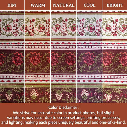 Maison d' Hermine Table Cloth Round Table 100% Cotton 69 Inches Fall Tablecloth Reusable Everyday Use for Thanksgiving Christmas Decorations Dining Farmhouse Party (Reveillon Au Jardin)
