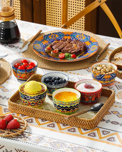 vancasso Ramekins 8 oz Oven Safe, Bohemian Style Creme Brulee Ramekin Set of 6 - Image 2
