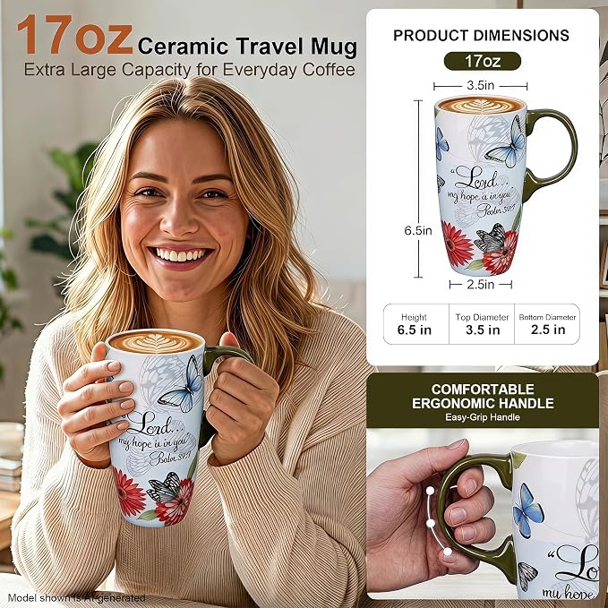 Topadorn 17oz Ceramic Travel Mug - Image 2