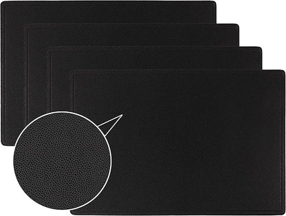 Faux Leather Placemats, PU Table Mats, Set of 4, Waterproof, Stain Resistant, Heat Resistant, Non-Slip Easy to Clean for Kitchen Dining Table,Conference Table
