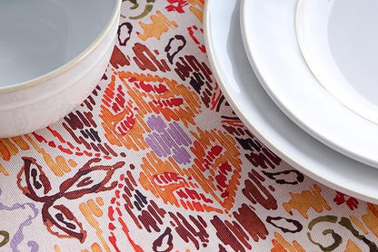 Maison d' Hermine Table Cloth Rectangle Table 100% Cotton 70 x 140 Inches Fall Tablecloth Reusable Everyday Use for Thanksgiving Christmas Decorations Dining Farmhouse Party (Damask)