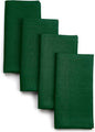 D'Moksha Homes Forest Green Linen Napkins 18 x 18 Inch - 100% Pure Linen Cloth Washable Dinner Napkins Set of 4 for St Patricks Day, Easter