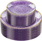 Rubtlamp 60Pcs Clear Purple Gold Plastic Plates, Hammered Plastic Plates by Rubtlamp
