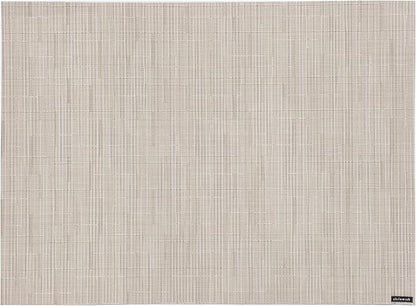 Chilewich Bamboo Placemats Set of 4 - Woven Rectangle Placemats - Reusable, Stain-Resistant, Indoor/Outdoor Tabletop Protection - 19" x 14" - Chino