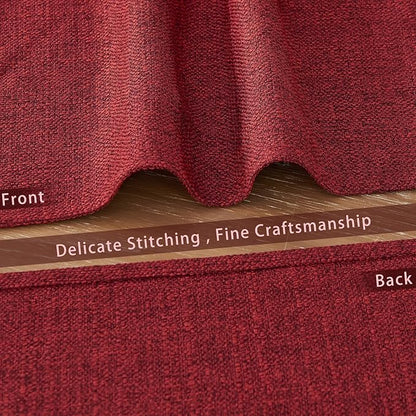 BALCONY & FALCON Placemats Set of 4 Faux Linen Cloth Place Mats Washable Waterproof Wrinkle Resistant Table Placemats for Dining Kitchen Farmhouse Indoor & Outdoor Use(Ruby Red, 13.8”x 17.7”