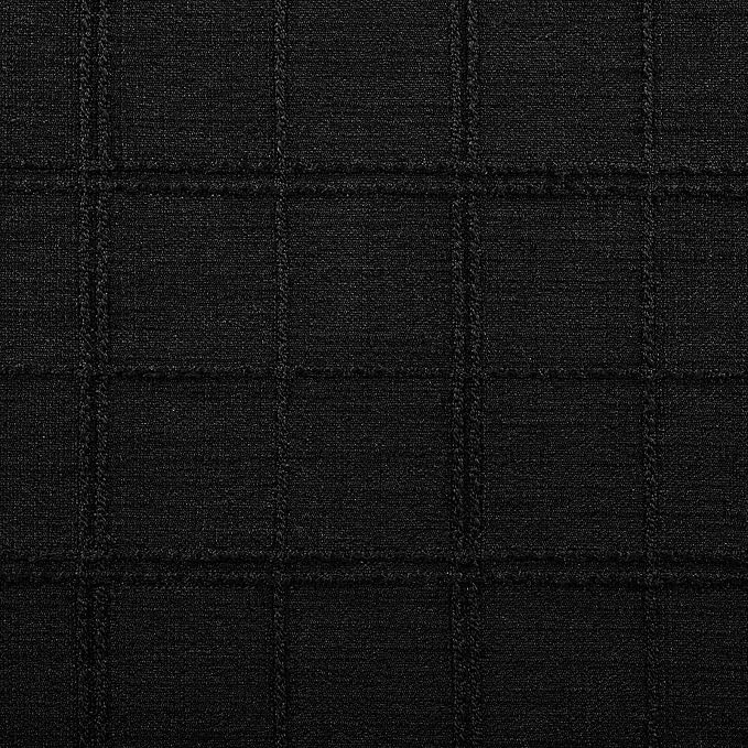 Linen Checked Farmhouse Table Runner, 13x60 Inches Black | Raised Grid Design - Image 6