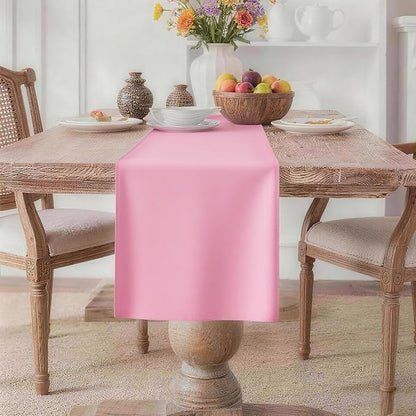 MEANMOY Pink Table Runner 60 Inches Long Waterproof Washable Table Runners | by MEANMOY