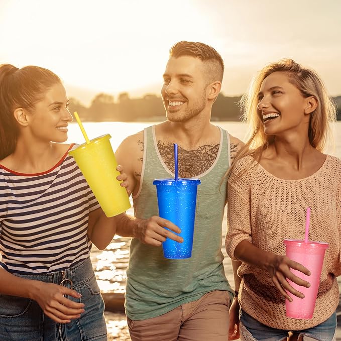 Suertestarry Tumbler with Straw and Lid, Water Bottle Iced Coffee Travel Mug Cup - Image 7