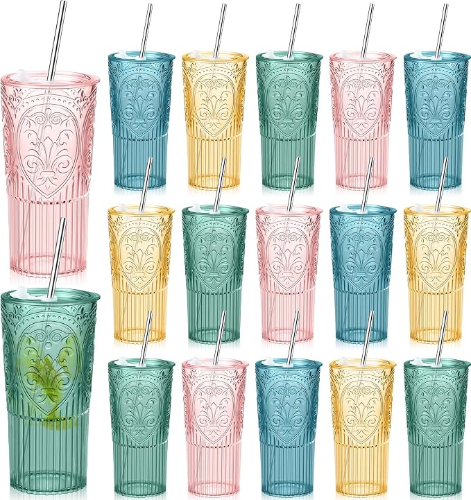 16 Set 20oz Vintage Plastic Tumbler by Unknown