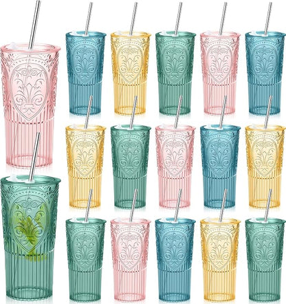 16 Set 20oz Vintage Plastic Tumbler by Unknown