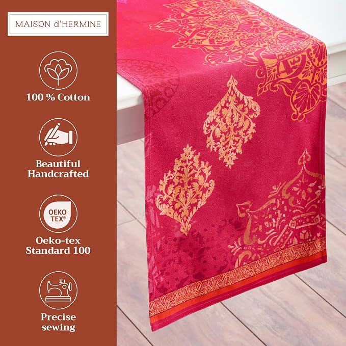 Maison d' Hermine Table Runner 100% Cotton 14.50" x 72" | Table Runners 72 - Image 2