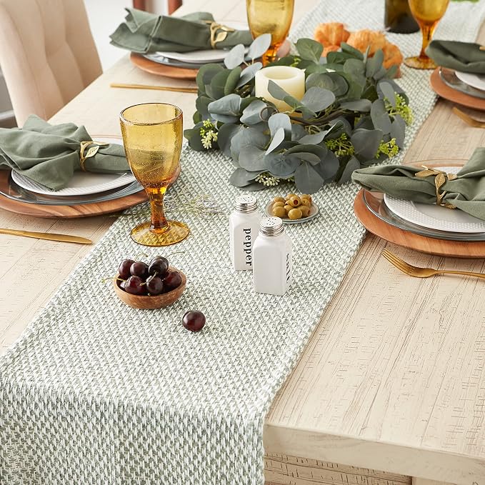 DII Woven Basics Collection 100% Cotton Knit Table Runner - Image 4