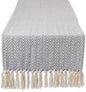 DII Woven Basic Tabletop Collection, Chevron Table Runner, Stone Blue by DII