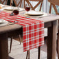 Encasa XO Table Runner, Woven Cotton Dining Runner 13"x59" | Franca Red Checks by EncasaXO