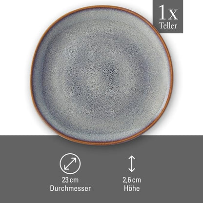 Villeroy & Boch Lave Beige Breakfast Plate, Stylish Stoneware Plate - Image 3