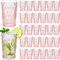 48 Pcs 16 oz Plastic Vintage Drinking Glasses Stemless Ribbed Highball Glasses by Unknown