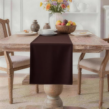 MEANMOY Brown Table Runner 48 Inches Long Waterproof Washable Table Runners | by MEANMOY