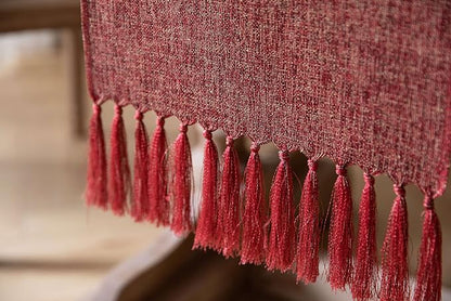 Red Table Runners 72 Inches Long, Burlap Linen Style Rustic Farmhouse Table - Image 6