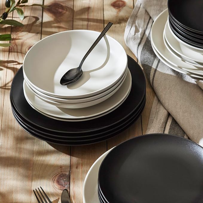 Porto by Stone Lain Semplice 12-Piece Premium Kitchen & Dining Dinnerware Set - Image 7