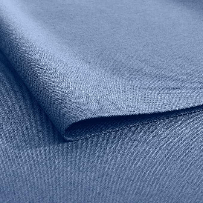 Vintage Blue Cotton Table Runner 13 x 72 in Long Farmhouse Style | Blue Table - Image 6