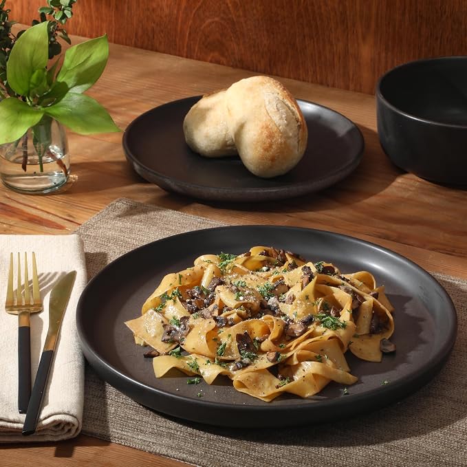Gibson Elite Pasco 12 Piece Plates and Bowls Reactive Glaze Dishes Stoneware - Image 5