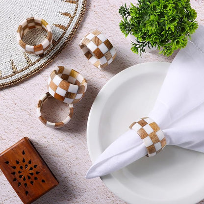 Resin & Wood Napkin Rings, epoxy resin & natural wood, moisture-resistant - Image 3