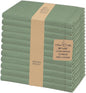 Urban Villa Cloth Napkins Hemstitch Dinner Napkins Set of 12 20X20 100% Cotton Absorbent Washable Durable Reusable Cloth Napkins for Farmhouse Party Hotel Lunch Restaurant Everyday Use - Sage