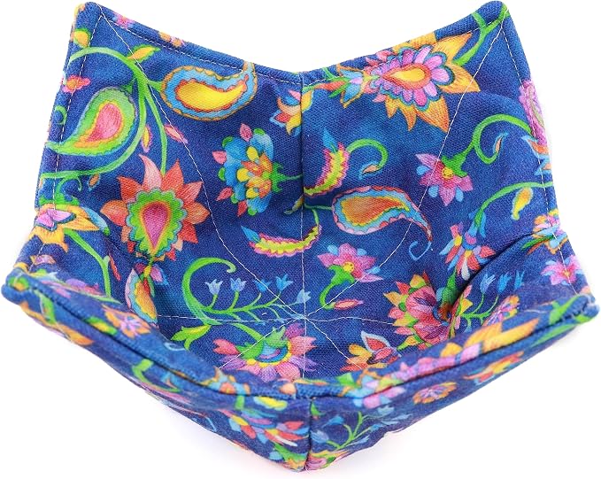 Cotton Microwavable Bowl Cozy, Microwave-Safe Hot Bowl Holders, Soup Bowl Cozy - Image 5