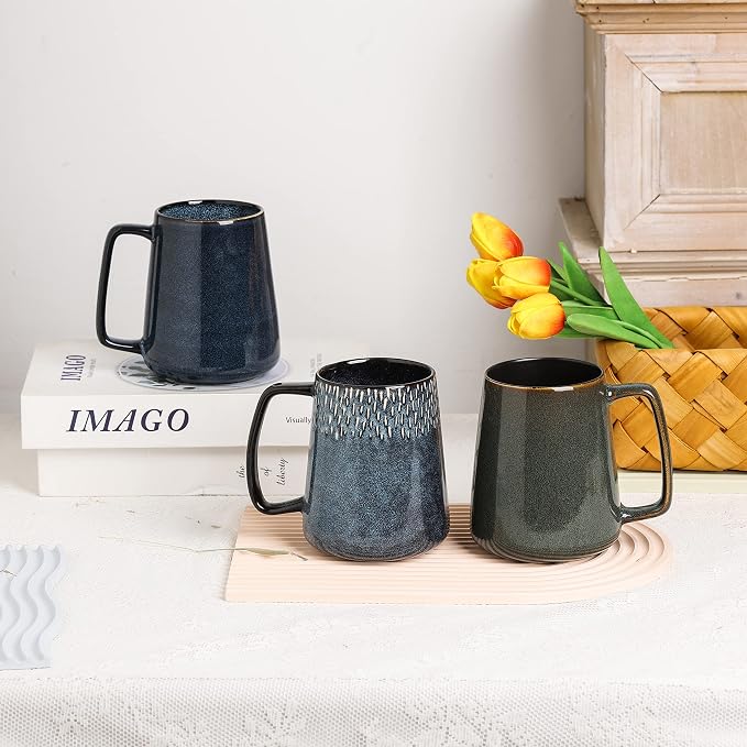 Large Ceramics Coffee Mugs, 24 OZ, Large Handle Design, Extra Large Tea and - Image 6