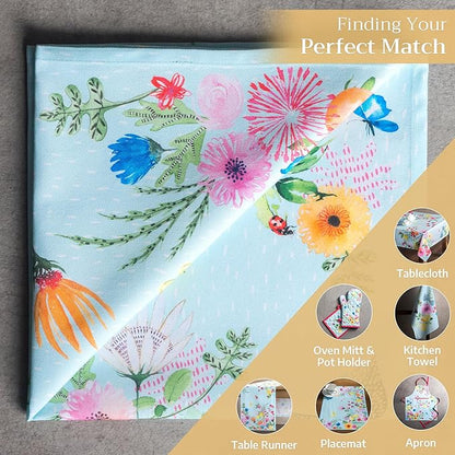 Maison d' Hermine Cloth Napkins Set of 4 100% Cotton Everyday Reusable Square Napkins Cloth Washable Dinner Wedding Restaurant Valentines Day Decorations Spring/Summer (Jardin D'Ete - Mint, 20" x 20")