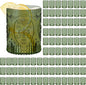 Qinyoung 100 Plastic Vintage Drinking Glasses 8.5oz Stemless Retro Embossed by Qinyoung