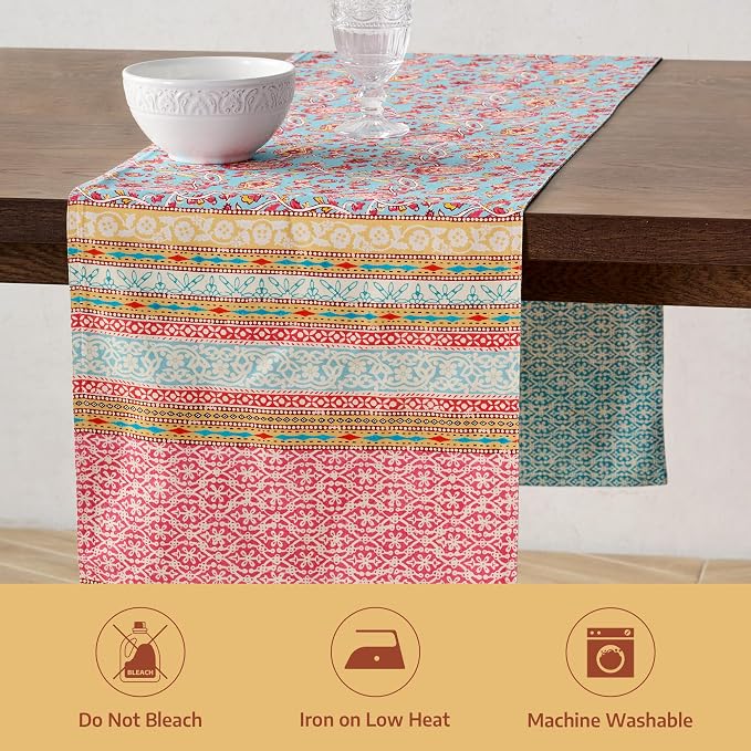 Maison d' Hermine Table Runner 100% Combed Cotton 14.5"x72" | Table Runners 72 - Image 8