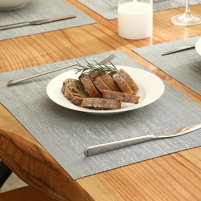 Leetaltree Grey Placemats, Heat Resistant Non-Slip Place mats - Image 9