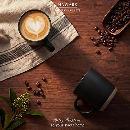 HaWare 13OZ Coffee Mugs Set of 6, Stoneware Coffee Cups, Ceramic Latte Mug - Image 7