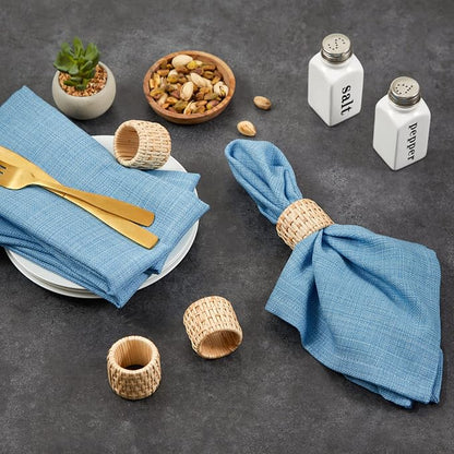 DII Variegated Tabletop Collection, Napkin Set, Light Blue, 6 Piece - Image 4