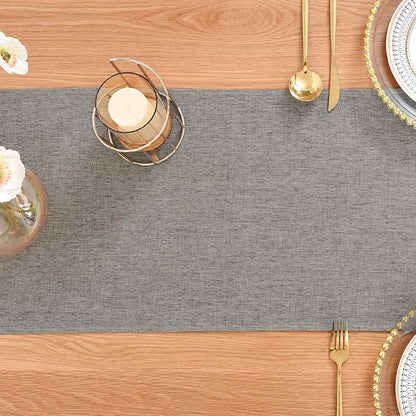 Faux Linen Table Runner Water Resistant 13 x 72 in, Coffee Table Runner - Image 7