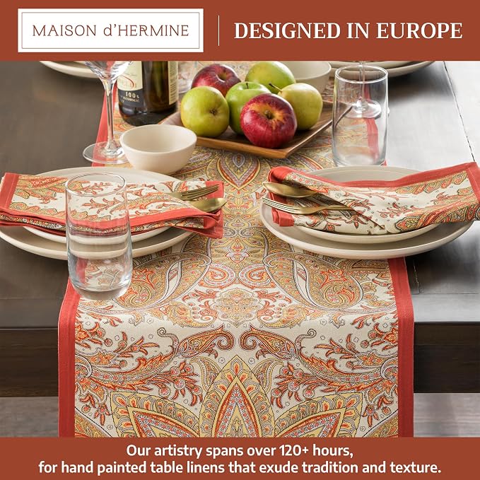 Maison d' Hermine Table Runner 100% Cotton 14.50" x 48" | Table Runners 48 - Image 2