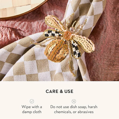 MACKENZIE-CHILDS Napkin Ring, Queen Bee | Handcrafted design, made from brass - Image 5