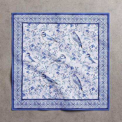 Maison d' Hermine Cloth Napkins Set of 4 100% Cotton Everyday Reusable Square Napkins Cloth Washable Dinner Party Wedding Restaurant Valentines Day Decorations Spring/Summer (Dutch Base, 18" x 18")