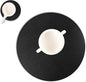 Set of 6 Faux Leather Round Placemats and Coasters, Coffee Mats Kitchen Table Mats, Waterproof, Easy to Clean for Kitchen Dining Round Table