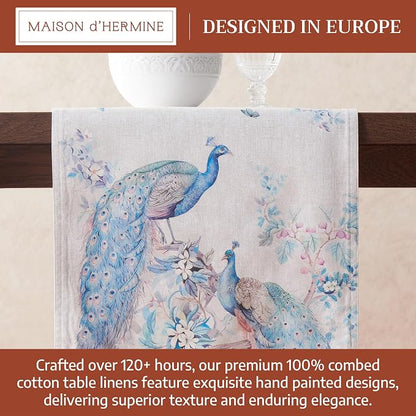 Maison d' Hermine Table Runner 100% Combed Cotton 14.5"x108" | Table Runners - Image 3