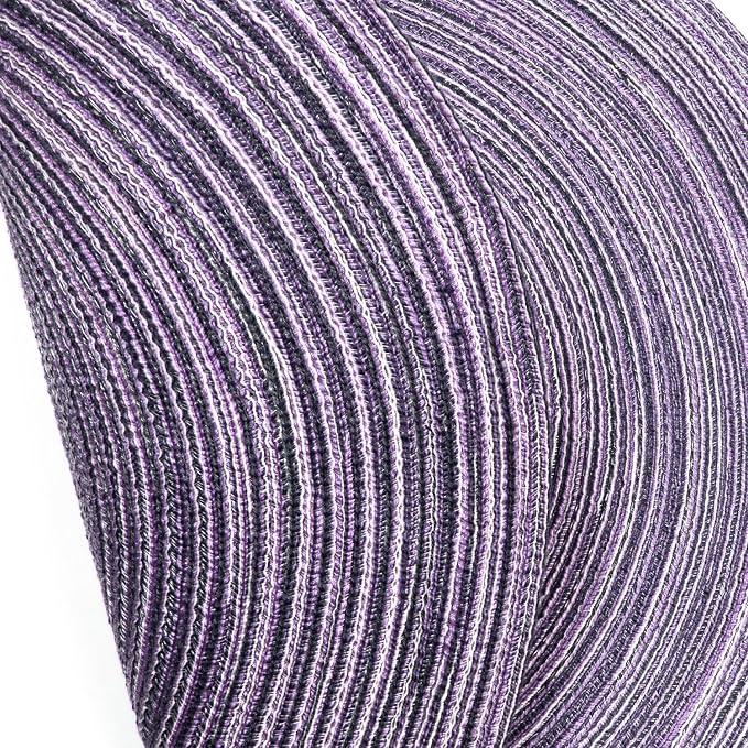 SHACOS Round Braided Placemats Set of 6 Round Placemats Cotton Blend Fabric - Image 5