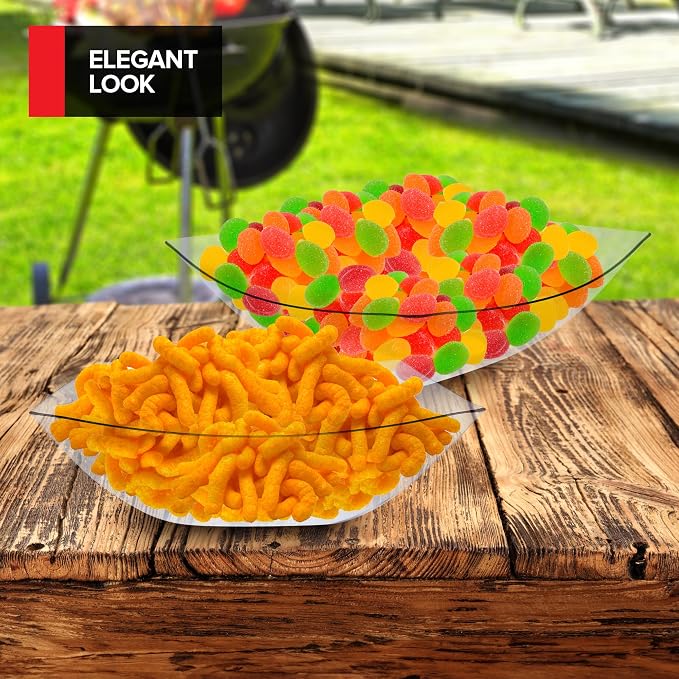 64oz Clear Plastic Serving Bowls Large Disposable Candy Dishes, Square Plastic - Image 6
