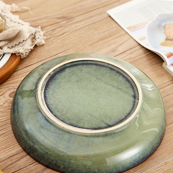 Transmutation Glaze Serving Pasta Bowl, 10 inch Ceramic Wide Salad Bowls - Image 4