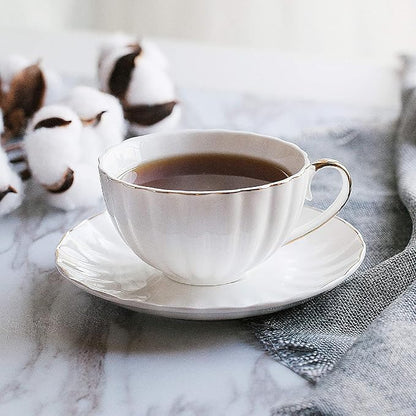 BTaT- Cappuccino Cups with Saucers 7 oz with Gift Box, Dishwasher Safe - Image 8
