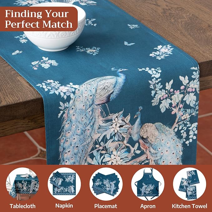 Maison d' Hermine Table Runner 100% Combed Cotton 14.5"x108" | Table Runners - Image 7