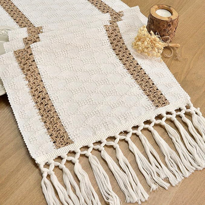 Fall Table Runner with Tassels for Coffe Table Home Decor 12x72 Inch | 72 by FEXIA