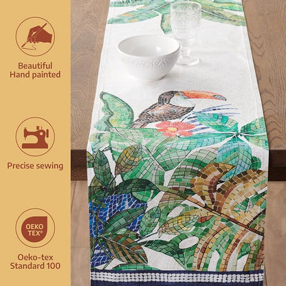 Maison d' Hermine Table Runner 100% Combed Cotton 14.5"x72" | Table Runners 72 - Image 2